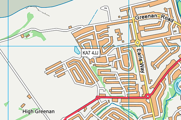 KA7 4JJ map - OS VectorMap District (Ordnance Survey)