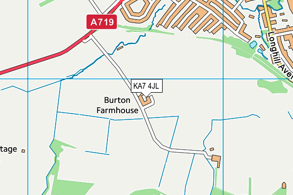 KA7 4JL map - OS VectorMap District (Ordnance Survey)