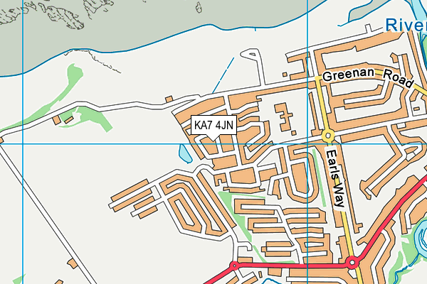 KA7 4JN map - OS VectorMap District (Ordnance Survey)