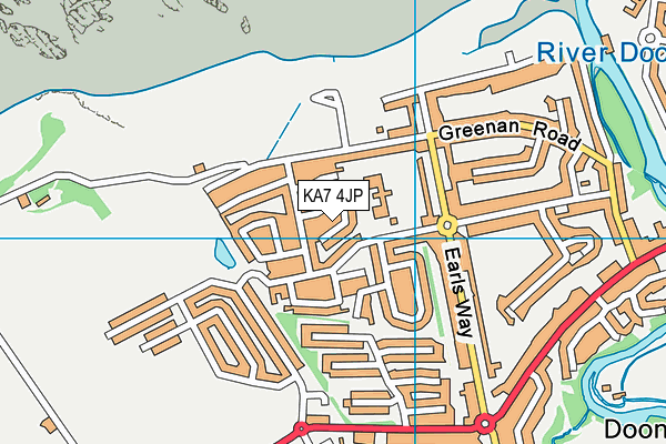 KA7 4JP map - OS VectorMap District (Ordnance Survey)