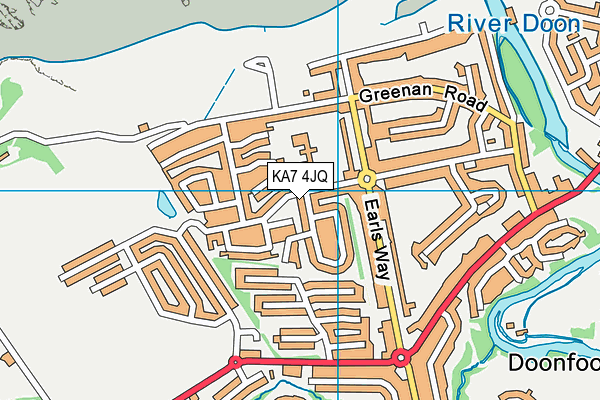 KA7 4JQ map - OS VectorMap District (Ordnance Survey)