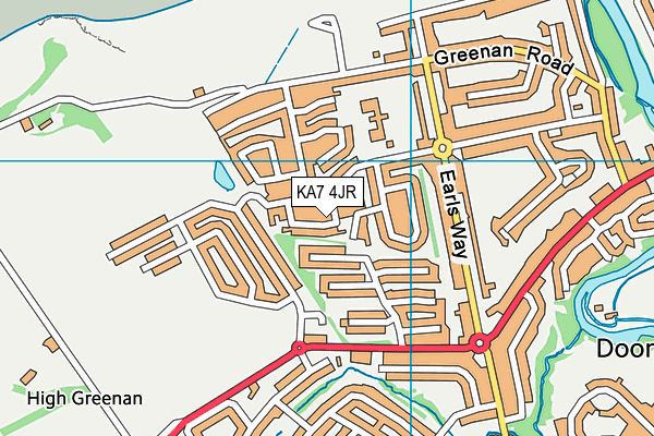 KA7 4JR map - OS VectorMap District (Ordnance Survey)