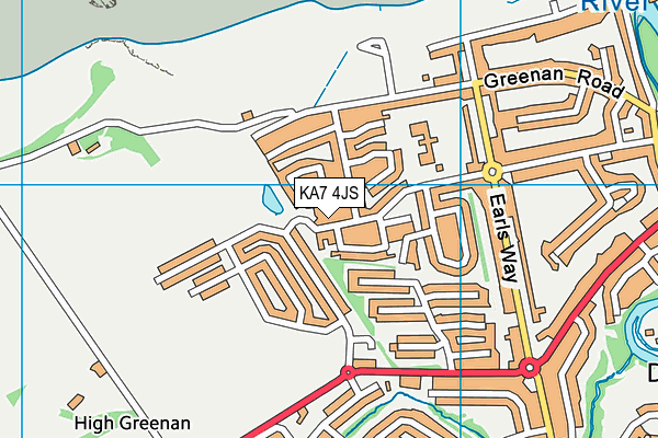 KA7 4JS map - OS VectorMap District (Ordnance Survey)