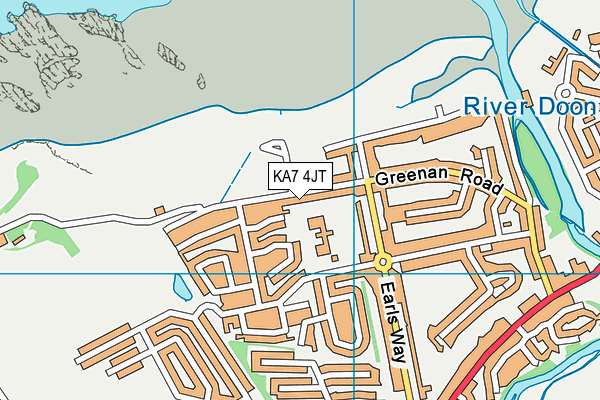 KA7 4JT map - OS VectorMap District (Ordnance Survey)