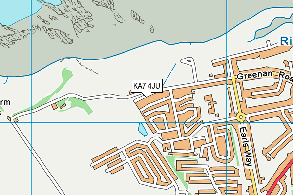 KA7 4JU map - OS VectorMap District (Ordnance Survey)