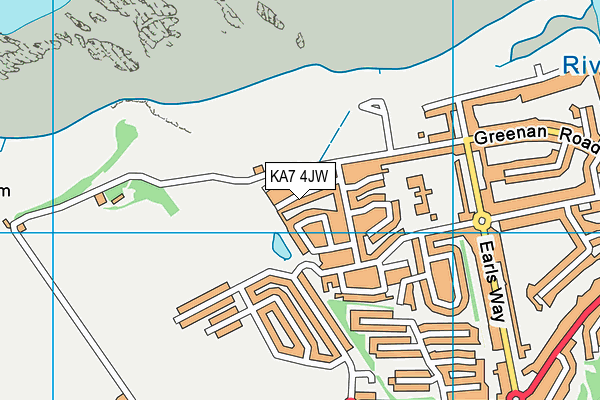 KA7 4JW map - OS VectorMap District (Ordnance Survey)