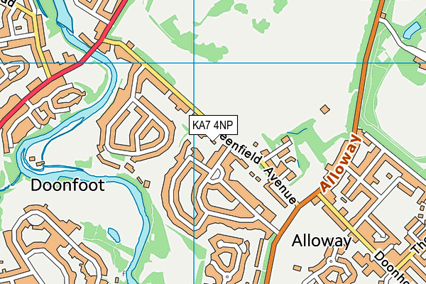 KA7 4NP map - OS VectorMap District (Ordnance Survey)