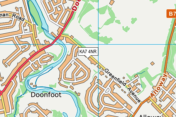 KA7 4NR map - OS VectorMap District (Ordnance Survey)