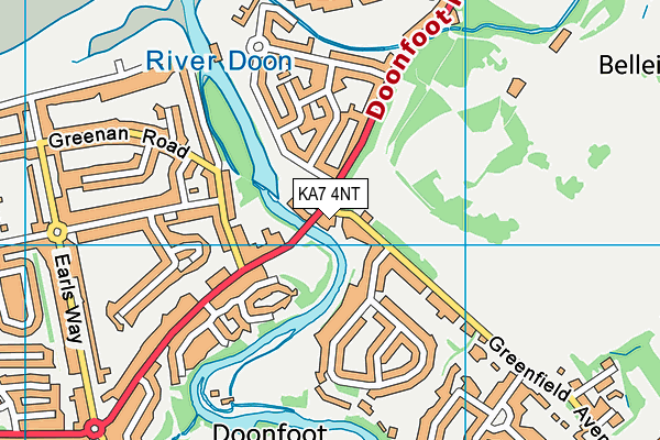 KA7 4NT map - OS VectorMap District (Ordnance Survey)