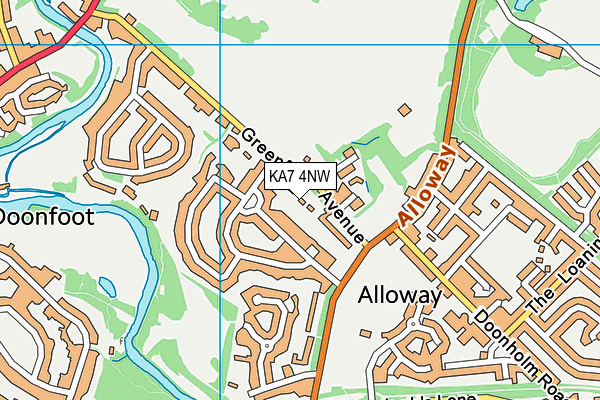 KA7 4NW map - OS VectorMap District (Ordnance Survey)