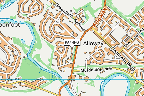 KA7 4PG map - OS VectorMap District (Ordnance Survey)