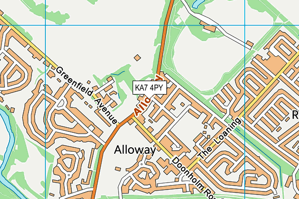 KA7 4PY map - OS VectorMap District (Ordnance Survey)