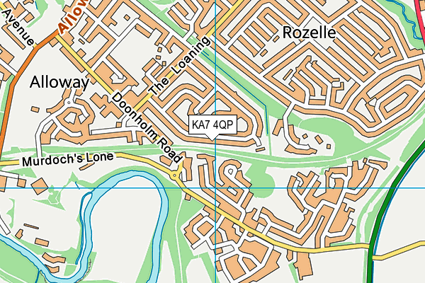 KA7 4QP map - OS VectorMap District (Ordnance Survey)