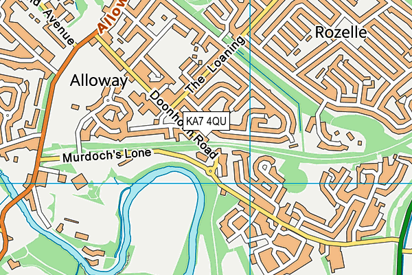 KA7 4QU map - OS VectorMap District (Ordnance Survey)
