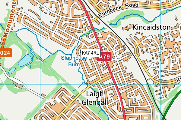 KA7 4RL map - OS VectorMap District (Ordnance Survey)