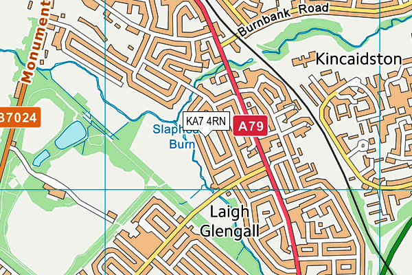 KA7 4RN map - OS VectorMap District (Ordnance Survey)