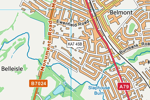 KA7 4SB map - OS VectorMap District (Ordnance Survey)