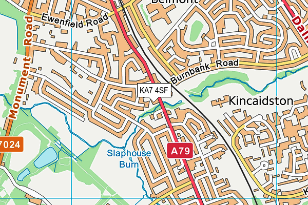 KA7 4SF map - OS VectorMap District (Ordnance Survey)