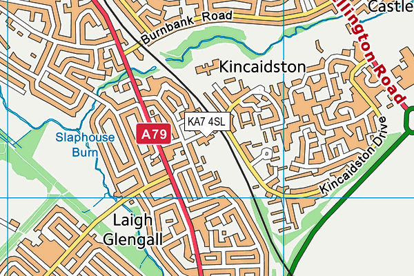 KA7 4SL map - OS VectorMap District (Ordnance Survey)