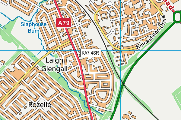 KA7 4SR map - OS VectorMap District (Ordnance Survey)