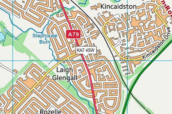 KA7 4SW map - OS VectorMap District (Ordnance Survey)