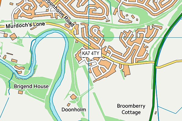 KA7 4TY map - OS VectorMap District (Ordnance Survey)