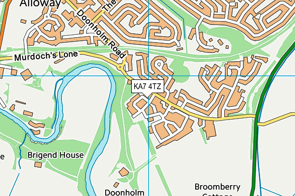 KA7 4TZ map - OS VectorMap District (Ordnance Survey)