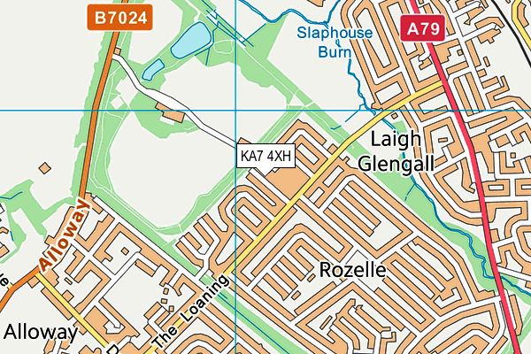KA7 4XH map - OS VectorMap District (Ordnance Survey)