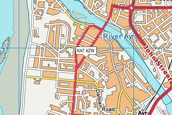 KA7 4ZW map - OS VectorMap District (Ordnance Survey)
