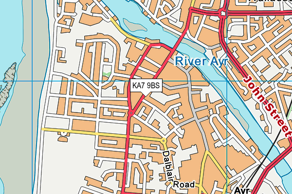 KA7 9BS map - OS VectorMap District (Ordnance Survey)