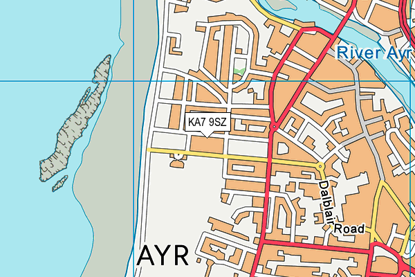 KA7 9SZ map - OS VectorMap District (Ordnance Survey)