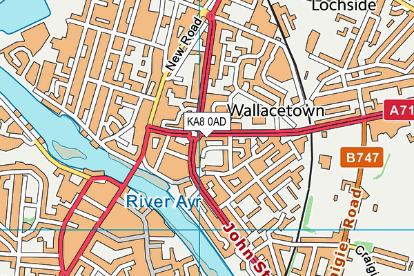 KA8 0AD map - OS VectorMap District (Ordnance Survey)