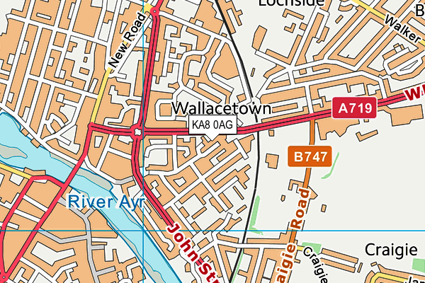 KA8 0AG map - OS VectorMap District (Ordnance Survey)