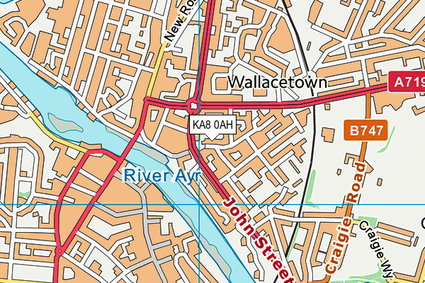 KA8 0AH map - OS VectorMap District (Ordnance Survey)