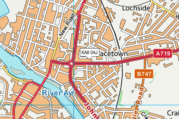 KA8 0AJ map - OS VectorMap District (Ordnance Survey)