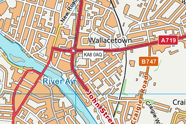 KA8 0AQ map - OS VectorMap District (Ordnance Survey)