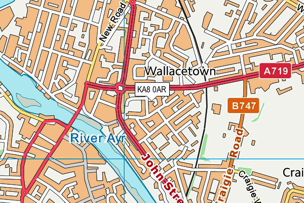 KA8 0AR map - OS VectorMap District (Ordnance Survey)