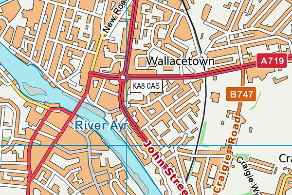 KA8 0AS map - OS VectorMap District (Ordnance Survey)