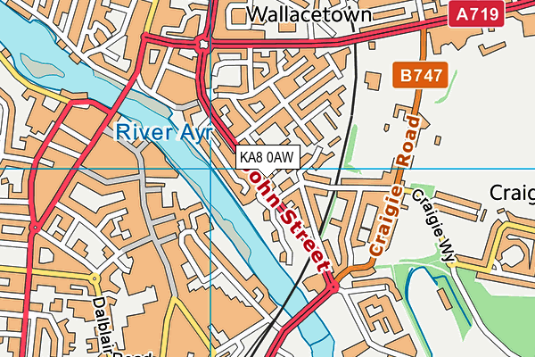 KA8 0AW map - OS VectorMap District (Ordnance Survey)