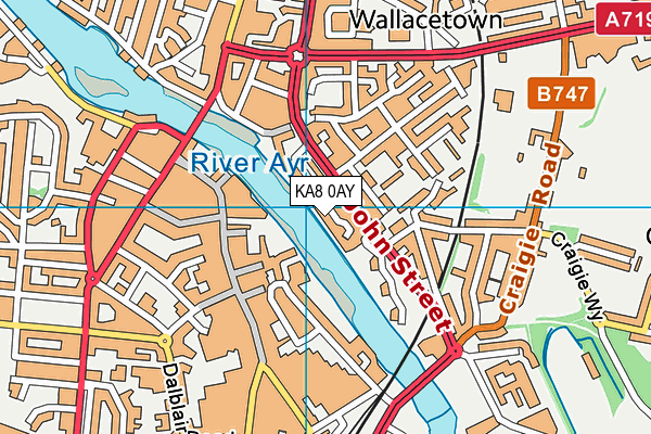 KA8 0AY map - OS VectorMap District (Ordnance Survey)