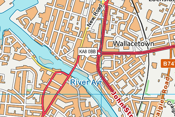 KA8 0BB map - OS VectorMap District (Ordnance Survey)