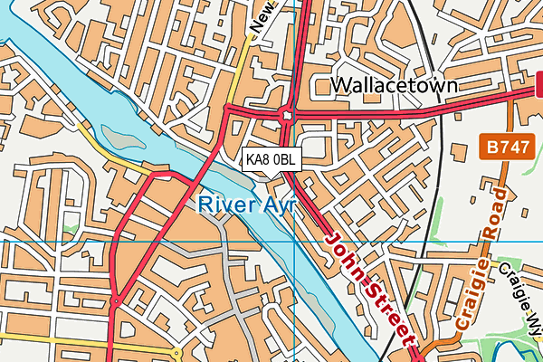 KA8 0BL map - OS VectorMap District (Ordnance Survey)