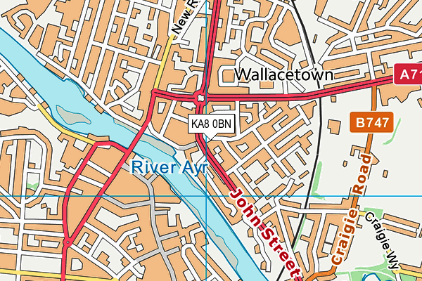 KA8 0BN map - OS VectorMap District (Ordnance Survey)