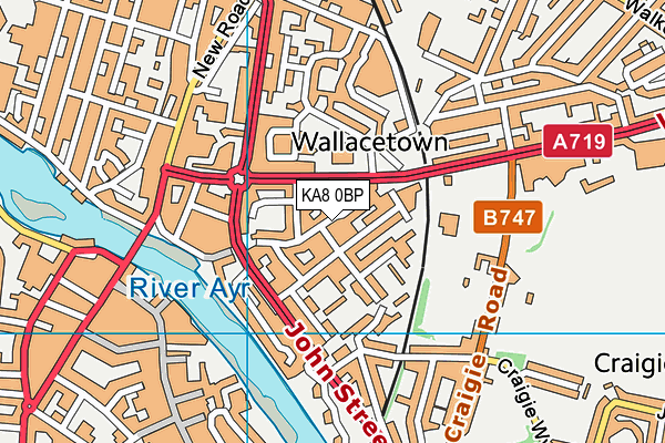 KA8 0BP map - OS VectorMap District (Ordnance Survey)