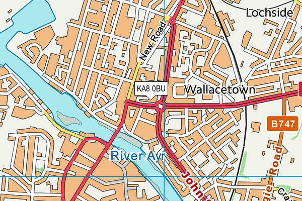 KA8 0BU map - OS VectorMap District (Ordnance Survey)