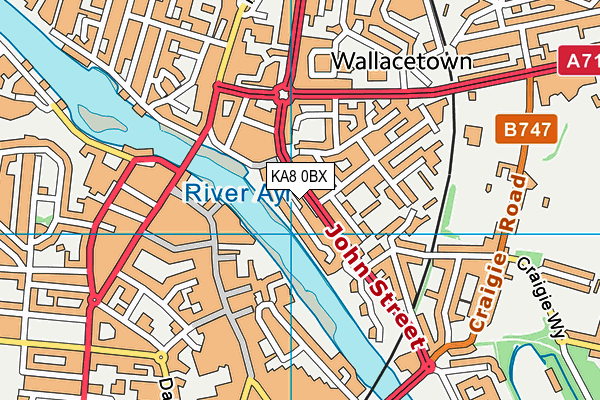 KA8 0BX map - OS VectorMap District (Ordnance Survey)