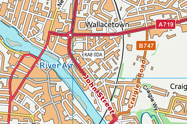 KA8 0DA map - OS VectorMap District (Ordnance Survey)