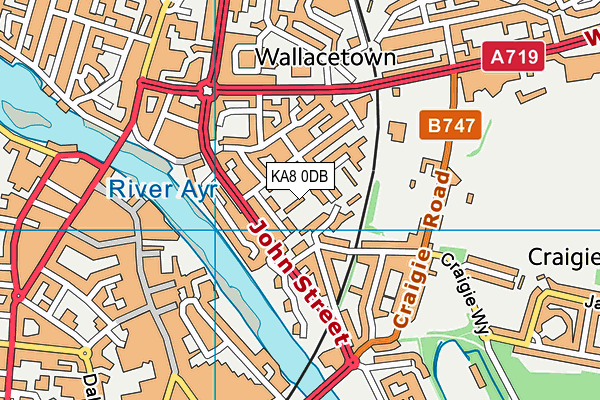 KA8 0DB map - OS VectorMap District (Ordnance Survey)