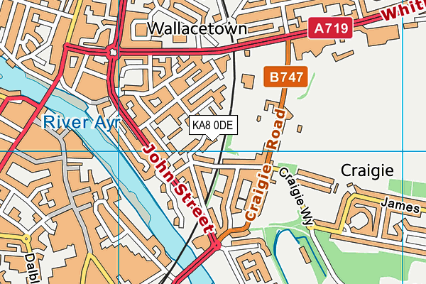 KA8 0DE map - OS VectorMap District (Ordnance Survey)