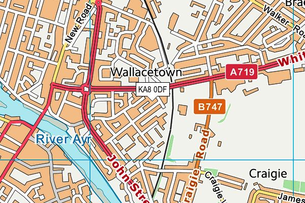 KA8 0DF map - OS VectorMap District (Ordnance Survey)